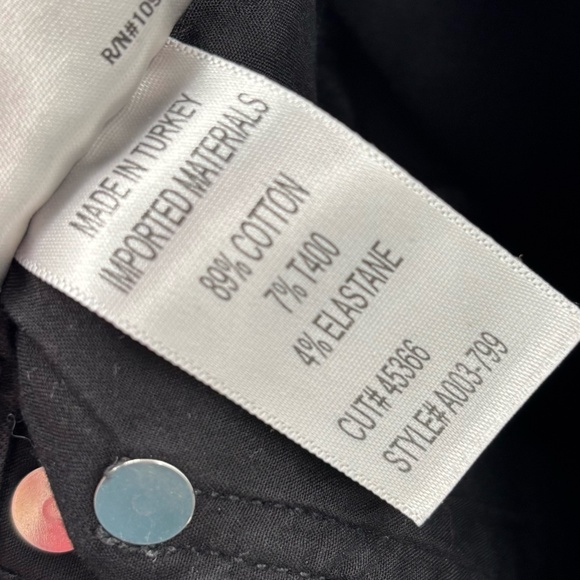 Agolde Mid Rise Skinny Jeans Black Size 27 - Picture 4 of 6